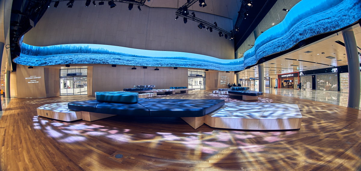 passenger entry hall design, helsinki vantaa airport